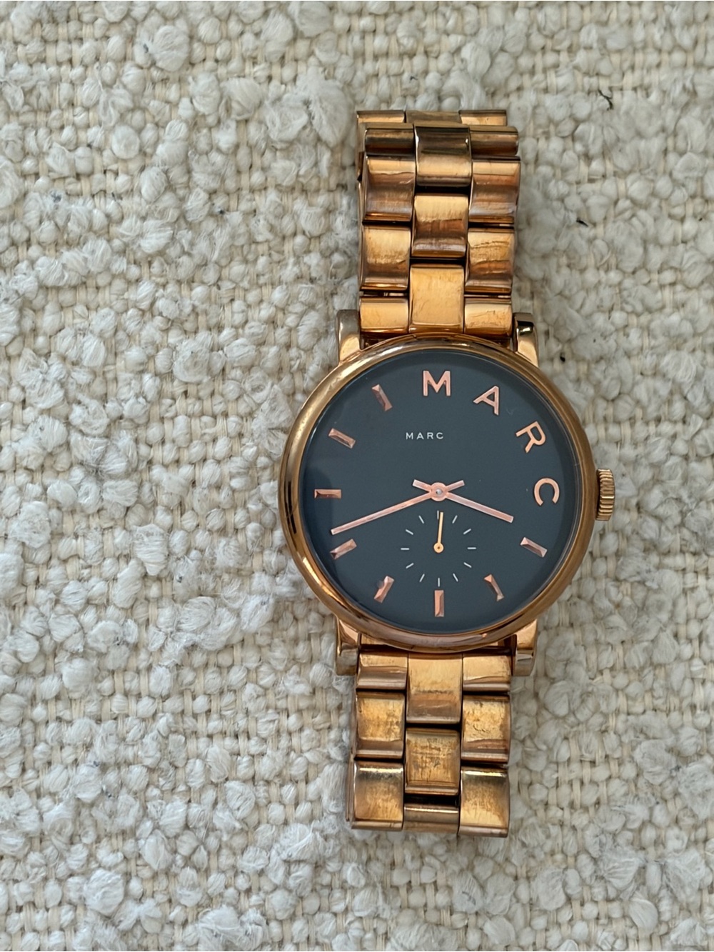 Marc Jacobs Rose Gold and Black Women's Bracelet Watch